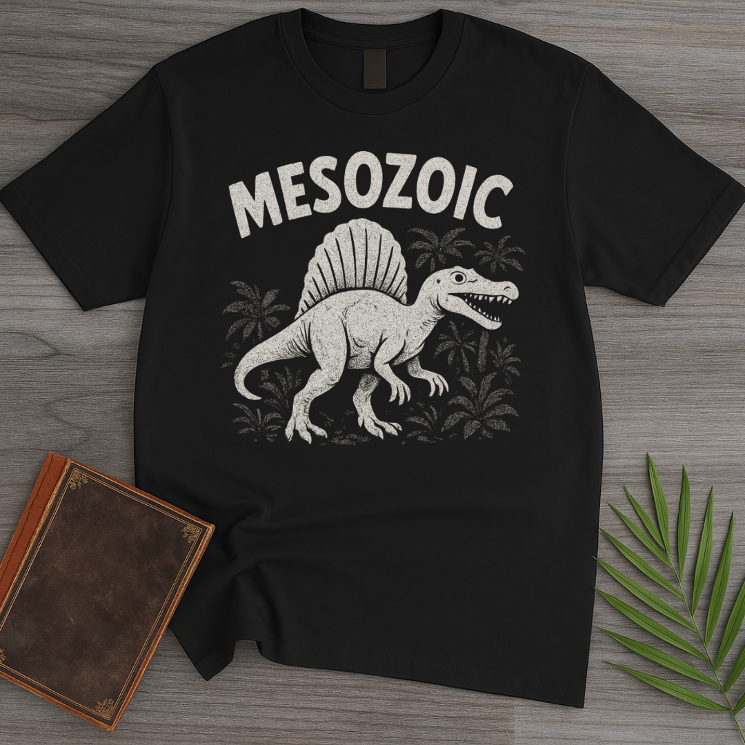 Retro Mesozoic Spinosaurus Cartoon T-Shirt