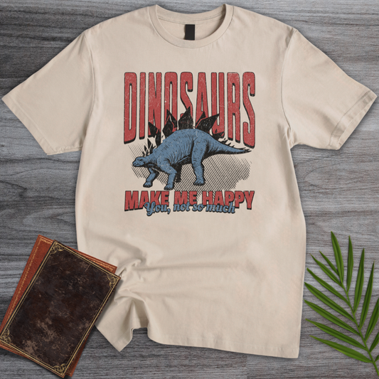 Vintage Dinosaurs Make Me Happy T-Shirt