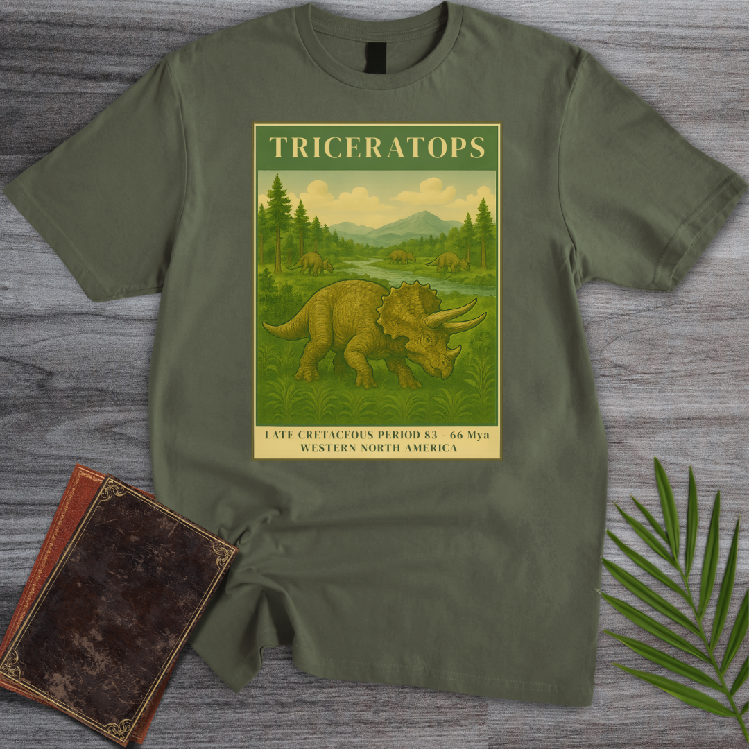 Vintage Late Cretaceous Triceratops T-Shirt