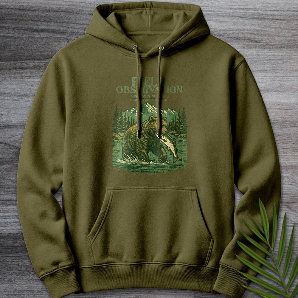 Hoodie M / Army Green A Big Bear Observation Premium Hoodie