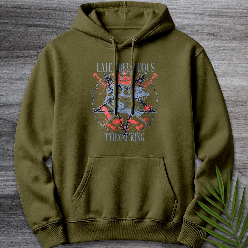 Hoodie M / Army Green Late Cretaceous Tyrant King Premium Hoodie