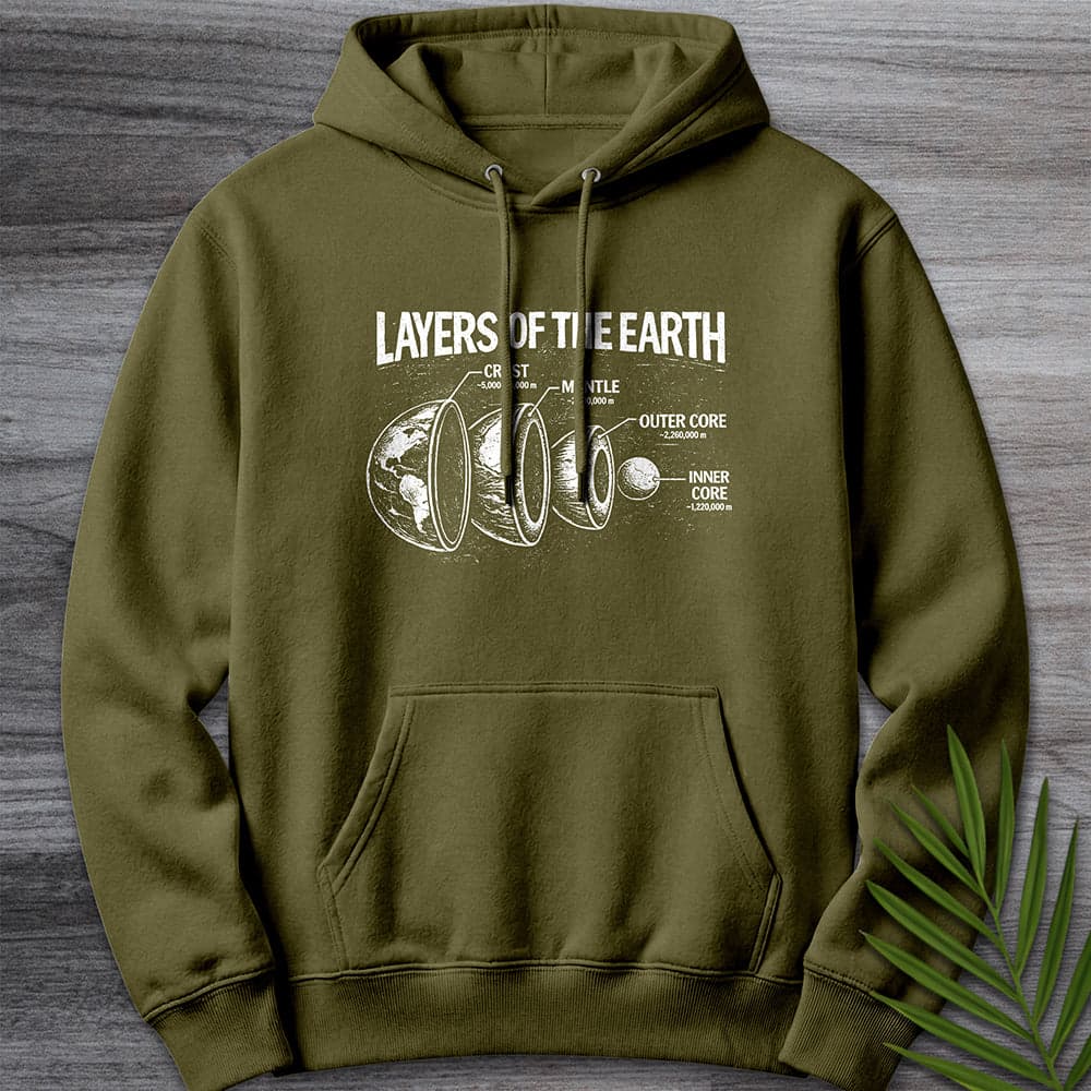 Hoodie M / Army Green Layers of the Earth Premium Hoodie