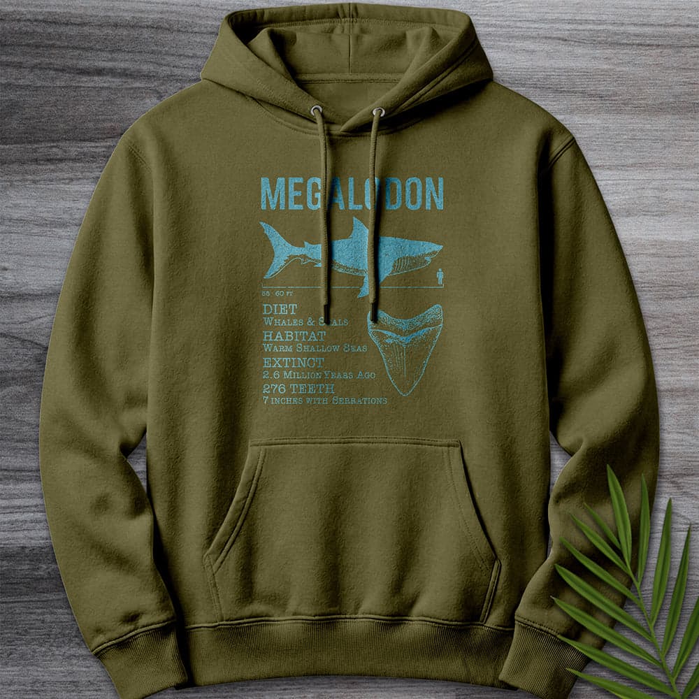 Hoodie M / Army Green Megalodon: Leviathan of the Shallows Premium Hoodie