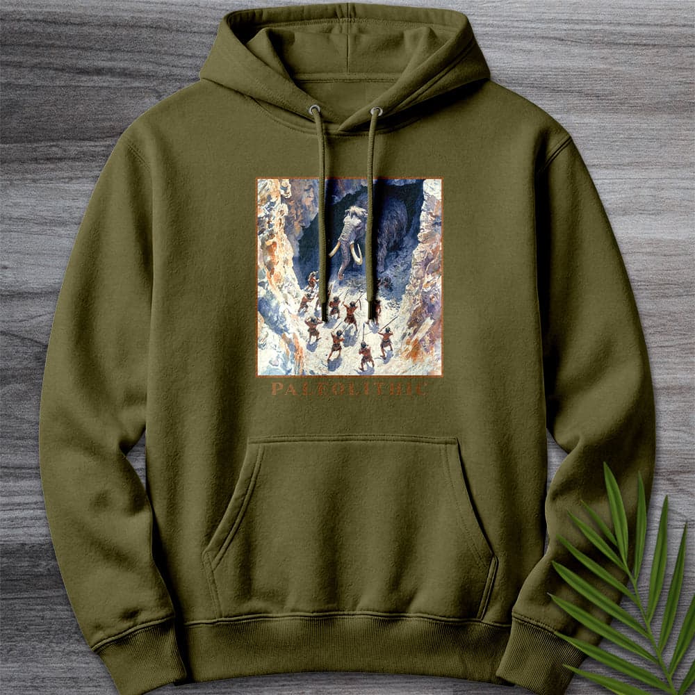 Hoodie M / Army Green Paleolithic Cave Hunting Premium Hoodie