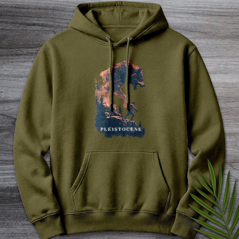 Hoodie M / Army Green Pleistocene Dire Wolf Spirit Premium Hoodie