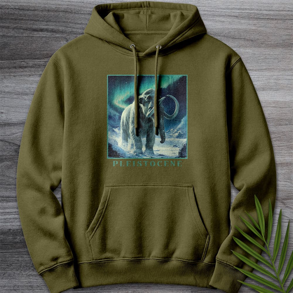 Hoodie M / Army Green Pleistocene Megafauna Ice Age Premium Hoodie