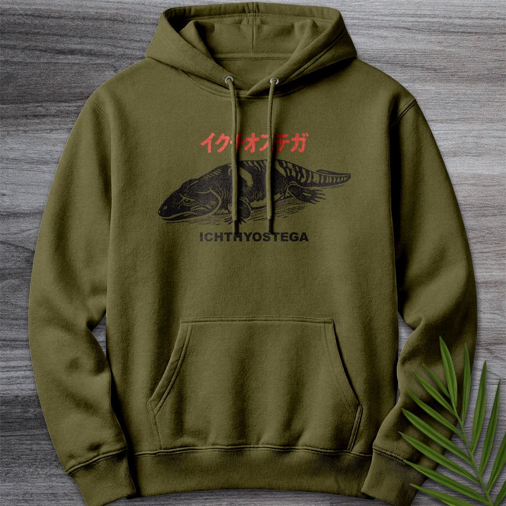 Hoodie M / Army Green Sad Boi Ichthyostega Premium Hoodie