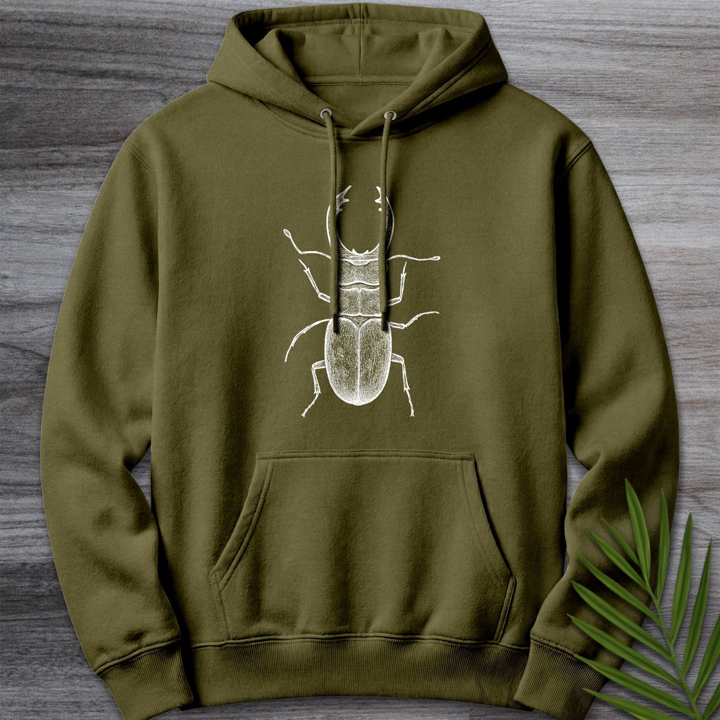 Hoodie M / Army Green Scientific Vintage Beetle Premium Hoodie