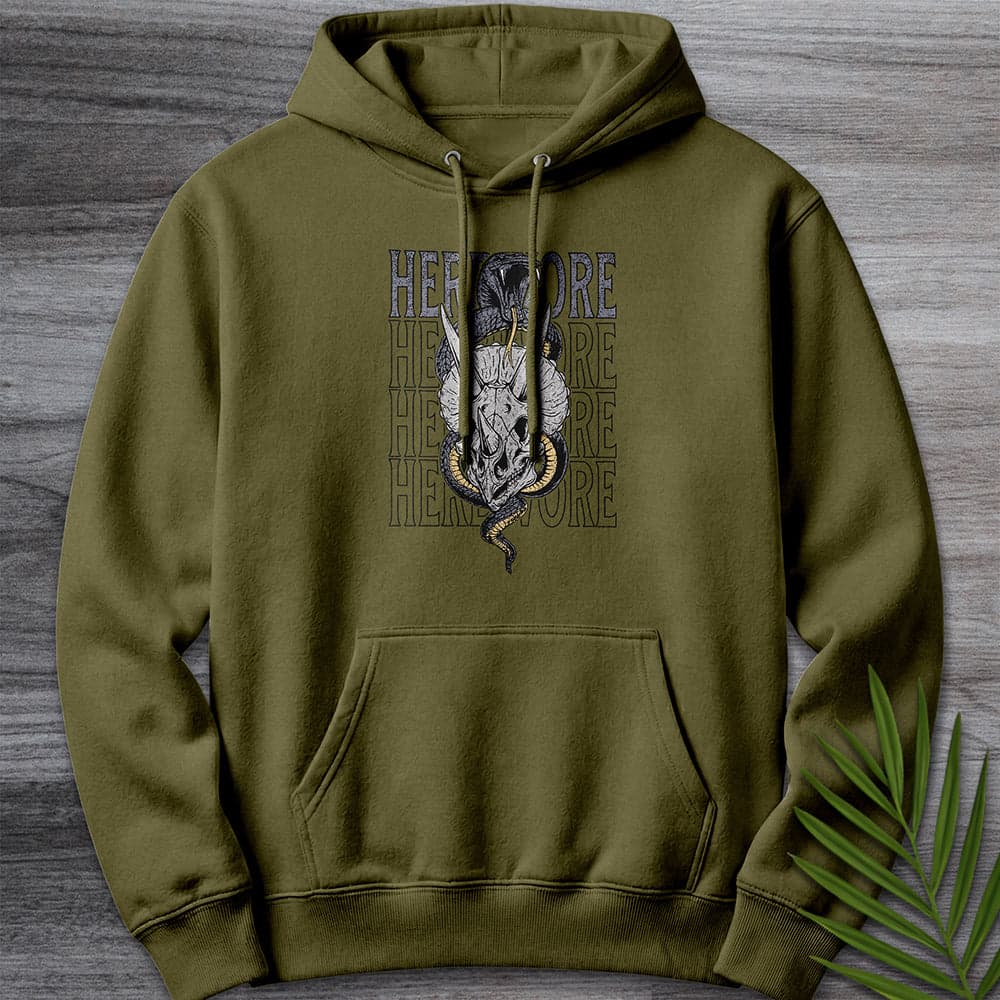 Hoodie M / Army Green Snakes in a Herbivore Premium Hoodie
