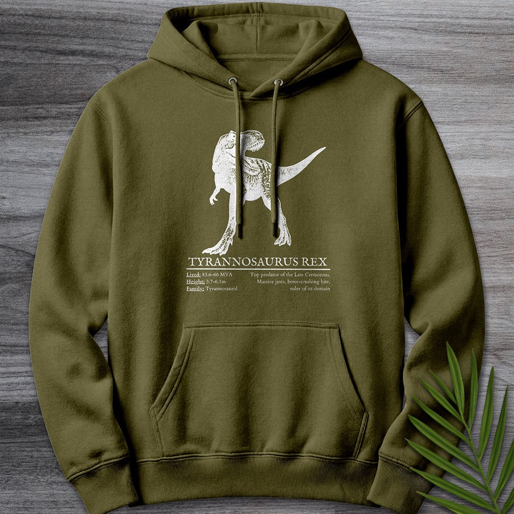 Hoodie M / Army Green T-Rex Tyrant Lizard King Premium Hoodie