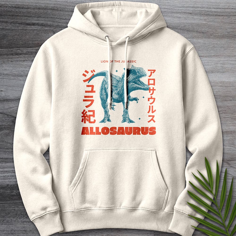 Hoodie S / Sandshell Allosaurus Japanese Vintage Premium Hoodie