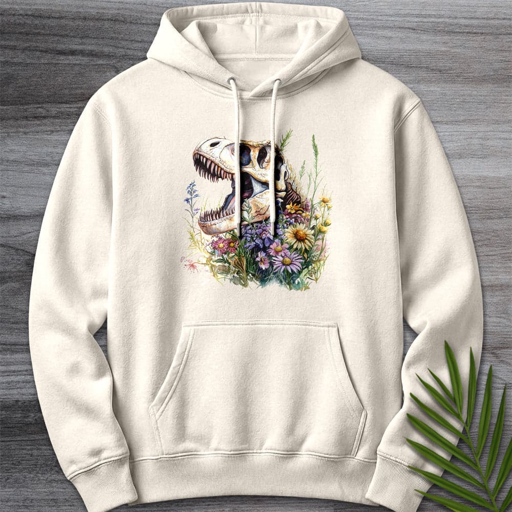 Hoodie S / Sandshell Blossoming T.rex Fossil Premium Hoodie