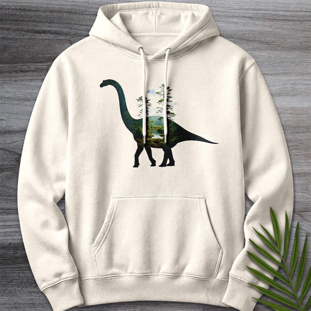 Hoodie S / Sandshell Brachiosaurus Environment Silhouette Premium Hoodie