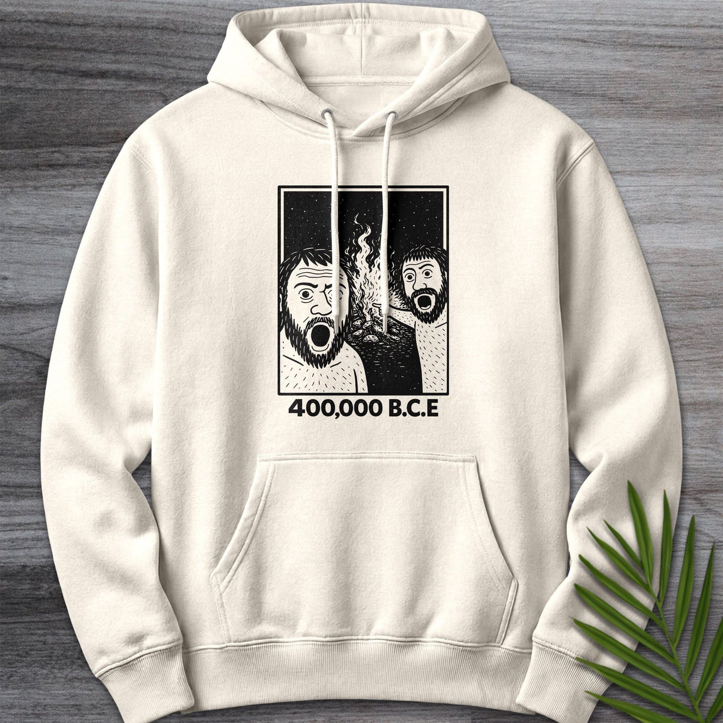 Hoodie S / Sandshell Cavemen Discover Fire Premium Hoodie