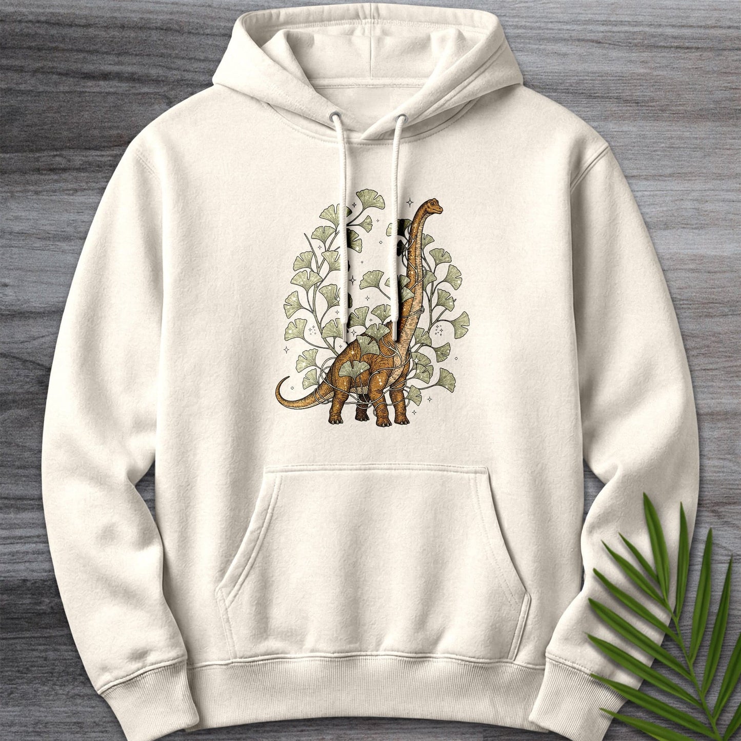 Hoodie S / Sandshell Ginko Wrapped Brachiosaurus Premium Hoodie