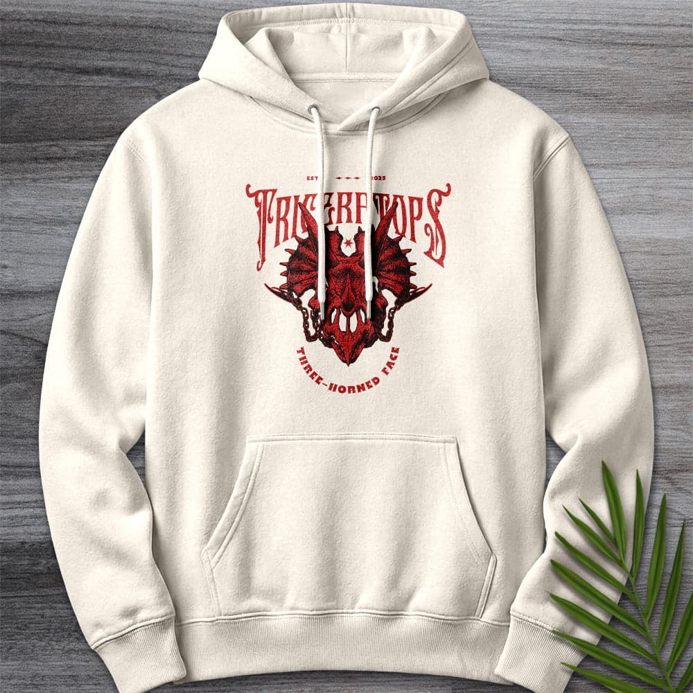 Hoodie S / Sandshell Gothic Three-Horned Face Premium Hoodie