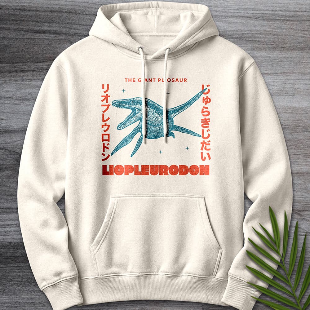 Hoodie S / Sandshell Liopluerodon Japanese Vintage Premium Hoodie