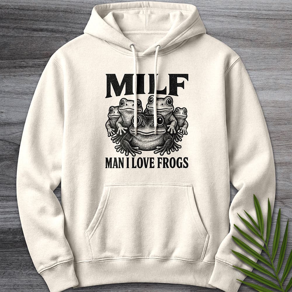 Hoodie S / Sandshell Man I Love Frogs Premium Hoodie