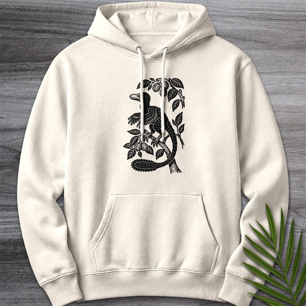 Hoodie S / Sandshell Microraptor Among Leaves Premium Hoodie