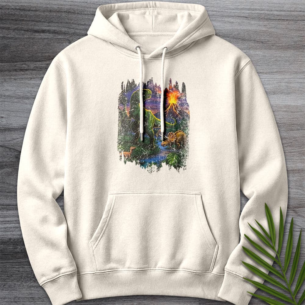 Hoodie S / Sandshell Nostalgic 90's Volcanic Dino Premium Hoodie