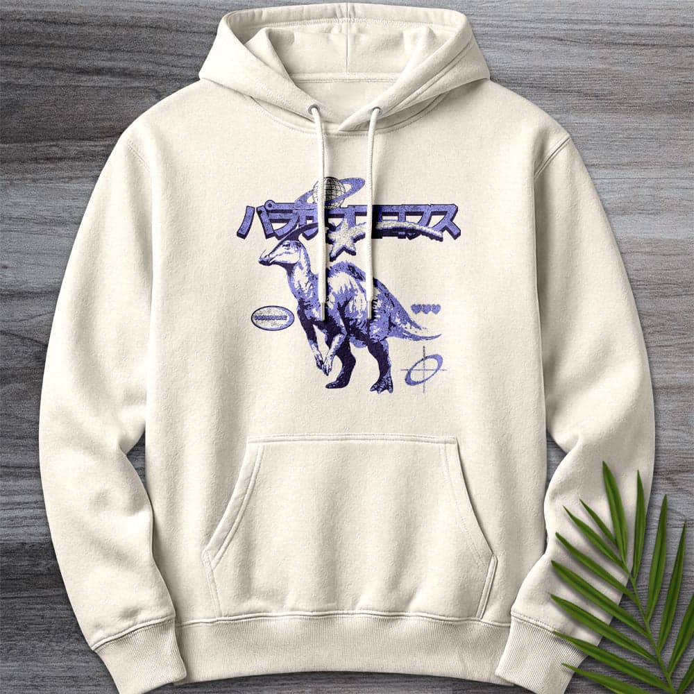 Hoodie S / Sandshell Old Vintage Japanese Parasaurolophus Premium Hoodie