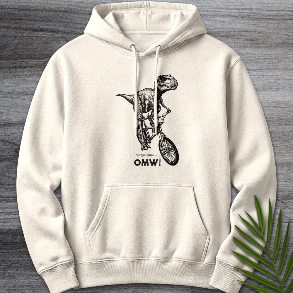 Hoodie S / Sandshell Omw! Dino on Wheels Premium Hoodie