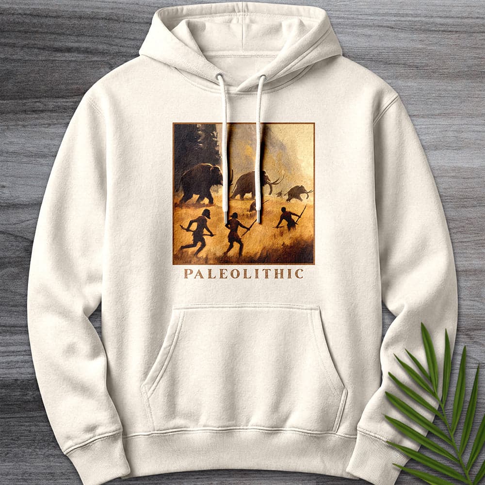 Hoodie S / Sandshell Paleolithic Mammoth Hunters Premium Hoodie