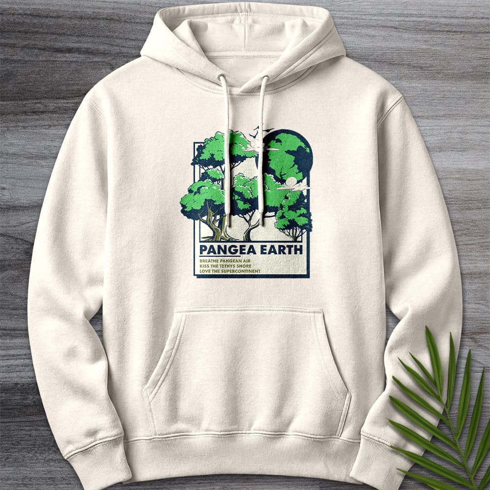 Hoodie S / Sandshell Pangea Earth Illustration Premium Hoodie