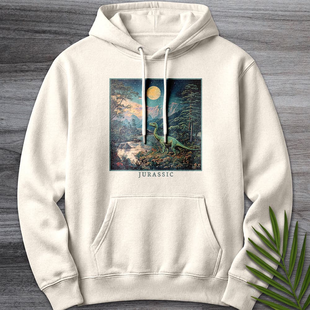 Hoodie S / Sandshell Prehistoric "Jurassic" Dinosaur Aesthetic Premium Hoodie