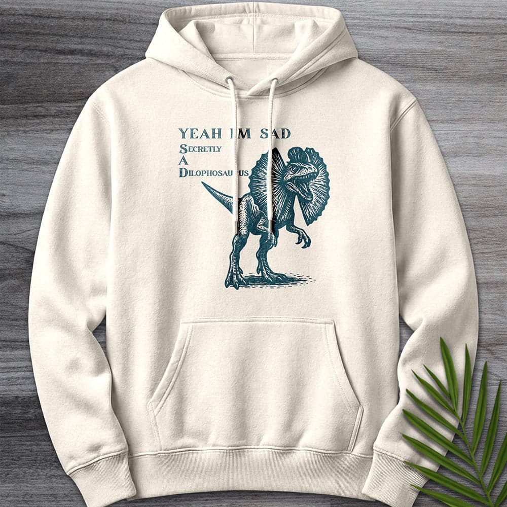Hoodie S / Sandshell Secretly A Dilophosaurus (SAD) Premium Hoodie