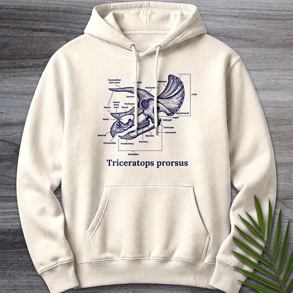 Hoodie S / Sandshell The Head of Triceratops Premium Hoodie