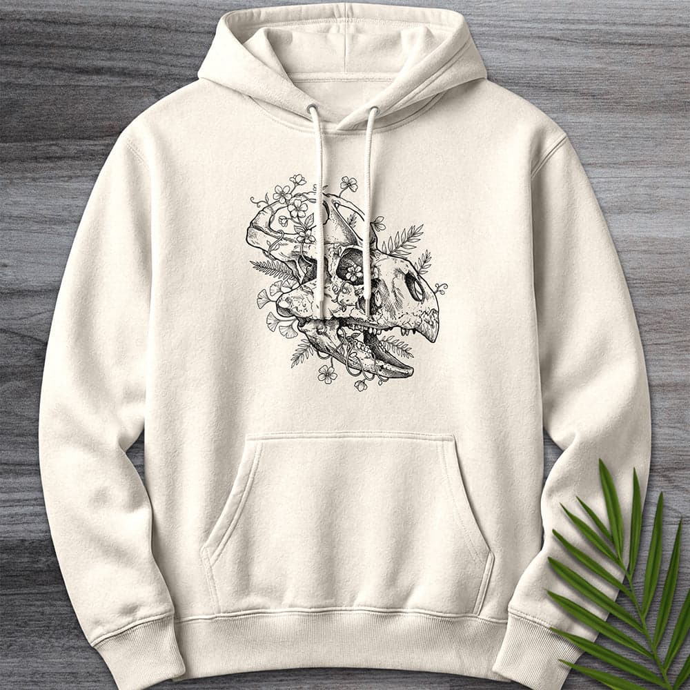 Hoodie S / Sandshell The Small Floral Protoceratops Premium Hoodie
