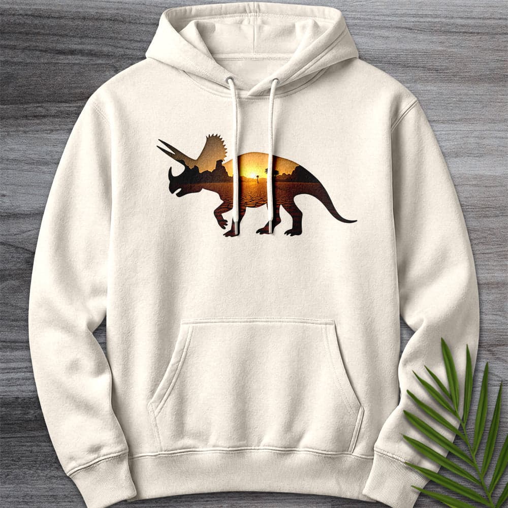 Hoodie S / Sandshell Triceratops Environment Silhouette Premium Hoodie