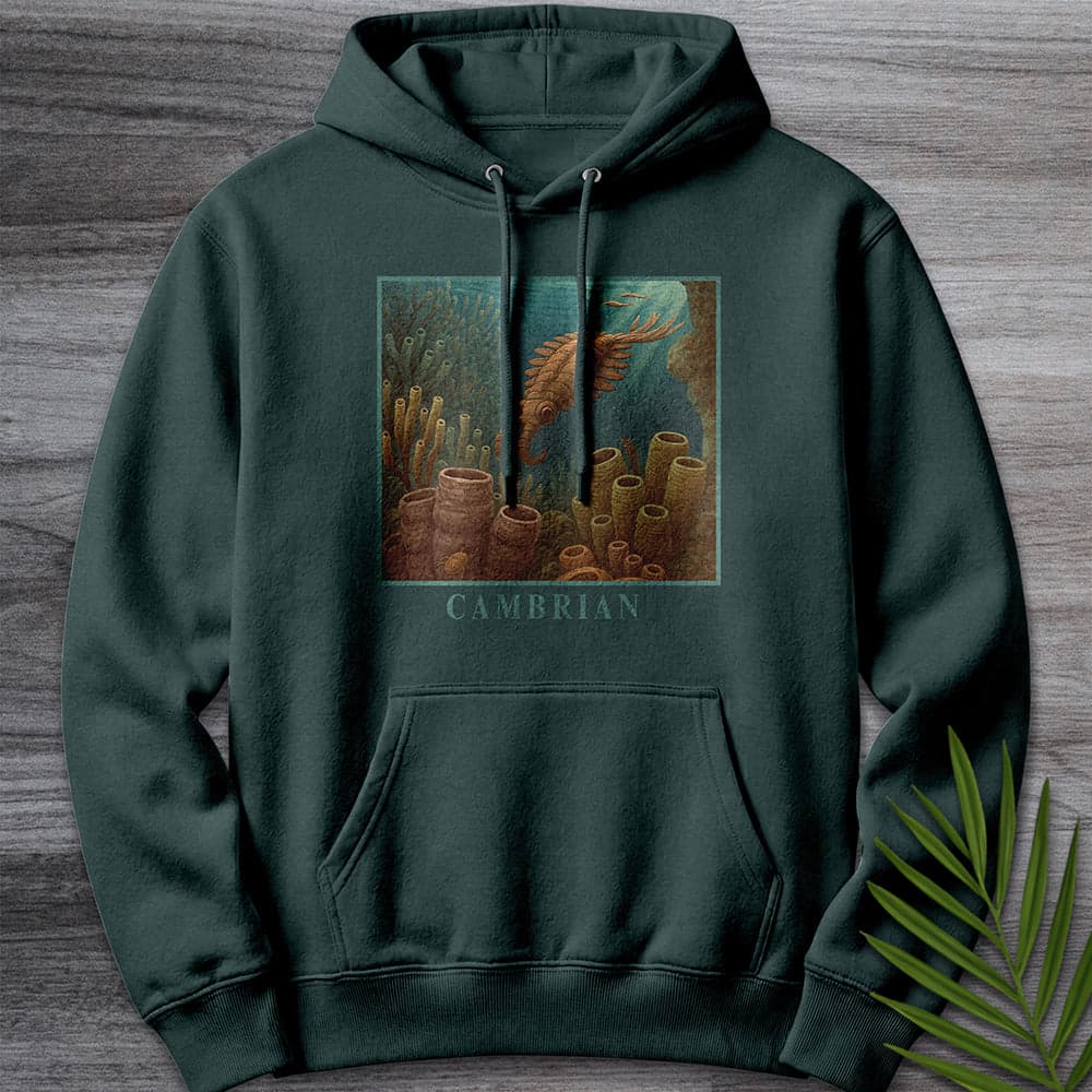 Hoodie S / Sports Green Anomalocaris Cambrian Oceanscape Premium Hoodie