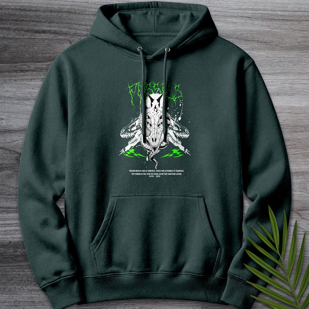 Hoodie S / Sports Green Deep Metal Fossils Premium Hoodie