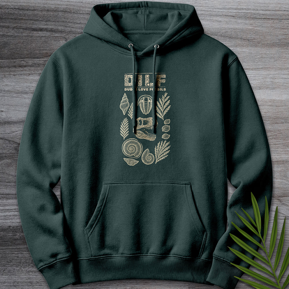 Hoodie S / Sports Green Dude I Love Fossils Premium Hoodie