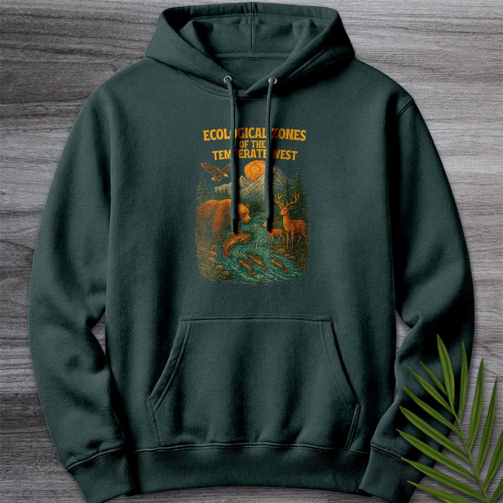 Hoodie S / Sports Green Ecological Zones of The West Premium Hoodie