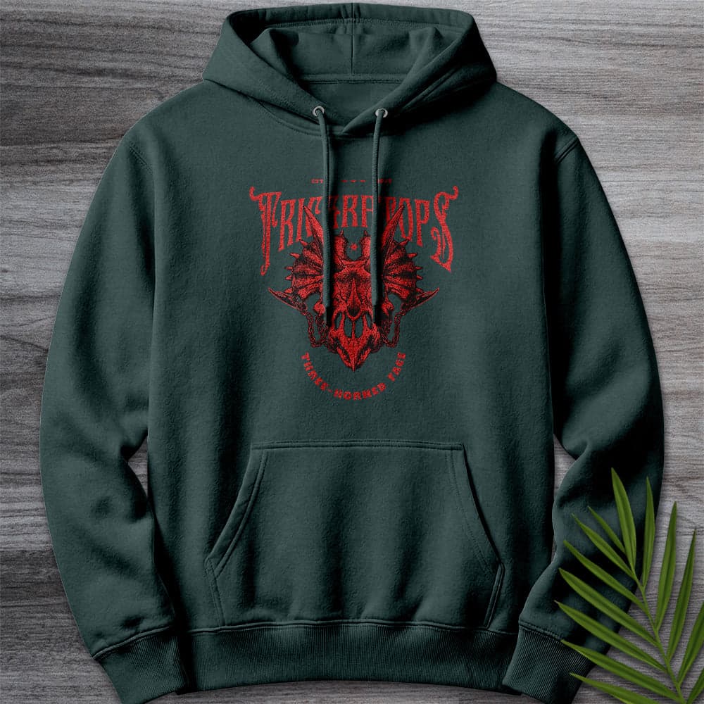 Hoodie S / Sports Green Gothic Three-Horned Face Premium Hoodie