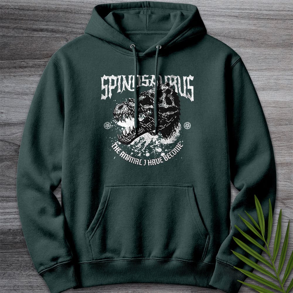 Hoodie S / Sports Green Metal Spinosaurus & Chains Premium Hoodie