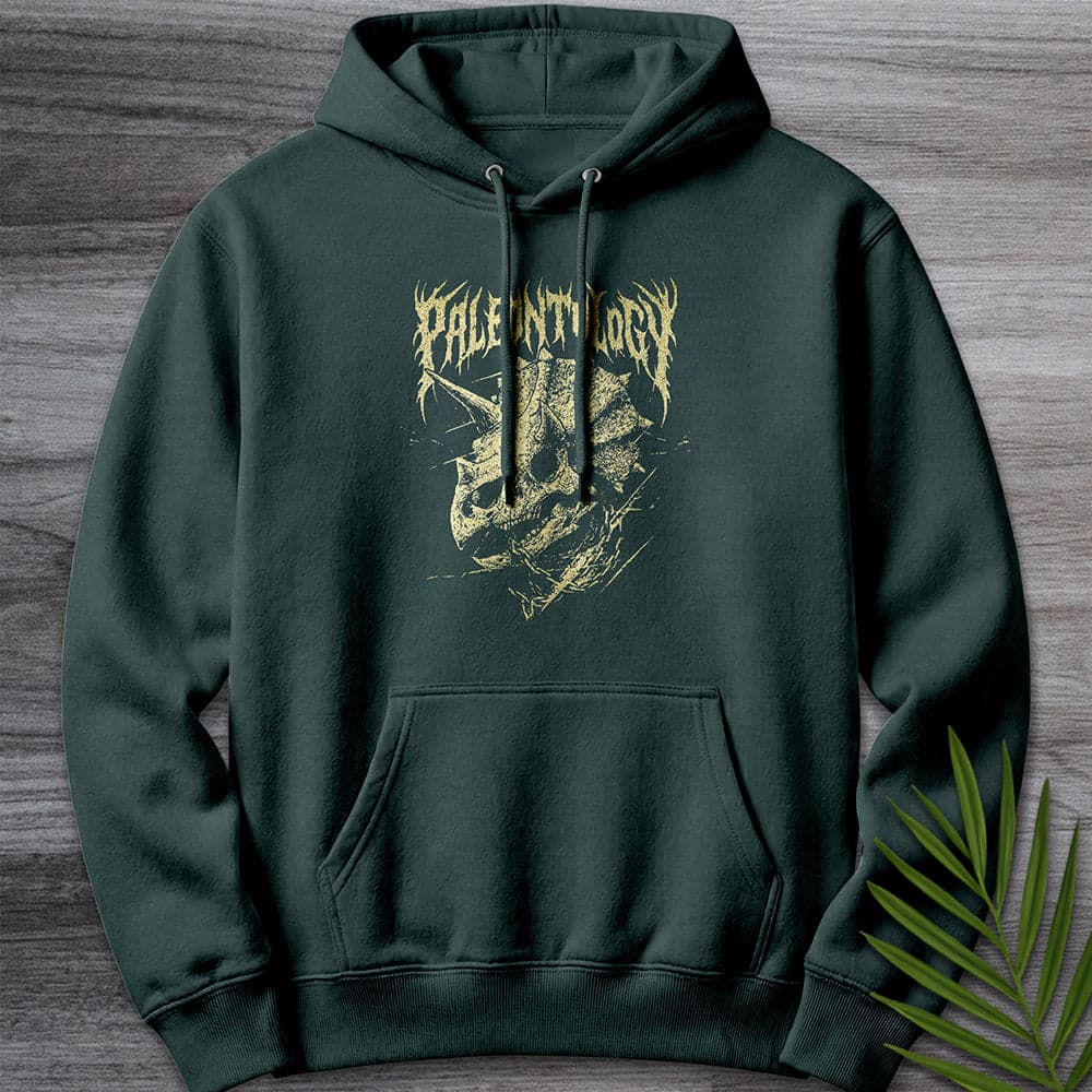 Hoodie S / Sports Green Metal Triceratops Skull & Chains Premium Hoodie