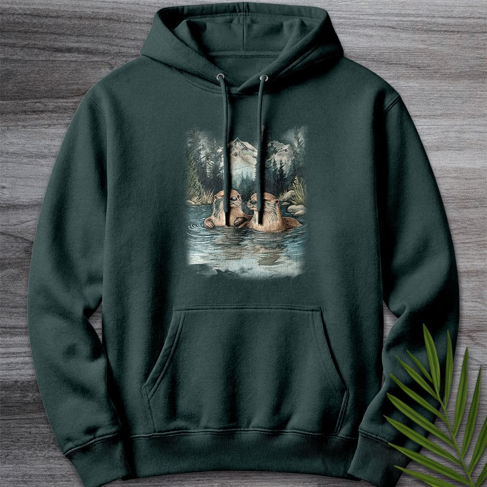 Hoodie S / Sports Green Otters of the Alpine Waters Premium Hoodie