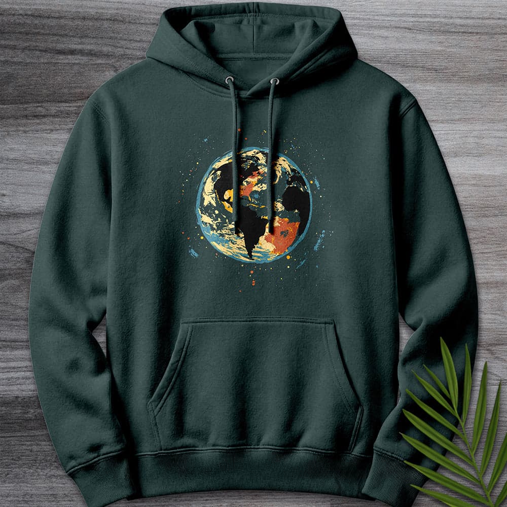 Hoodie S / Sports Green Painted Earth Graphic Premium Hoodie