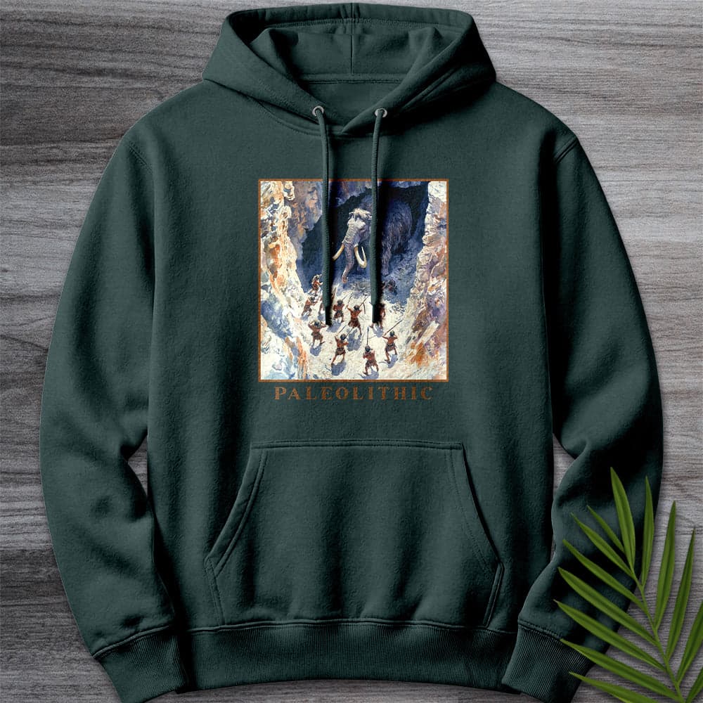 Hoodie S / Sports Green Paleolithic Cave Hunting Premium Hoodie