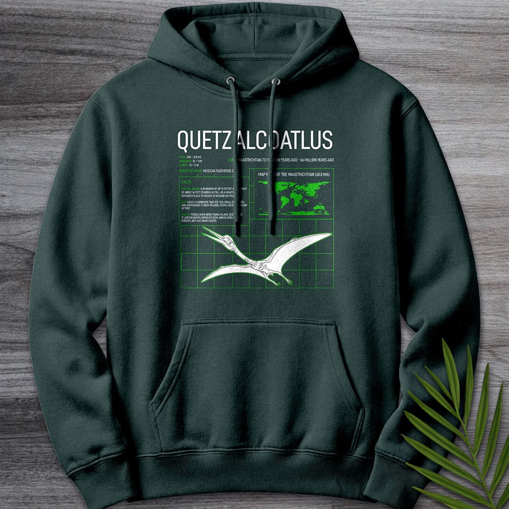 Hoodie S / Sports Green Quetzalcoatlus Grid Premium Hoodie