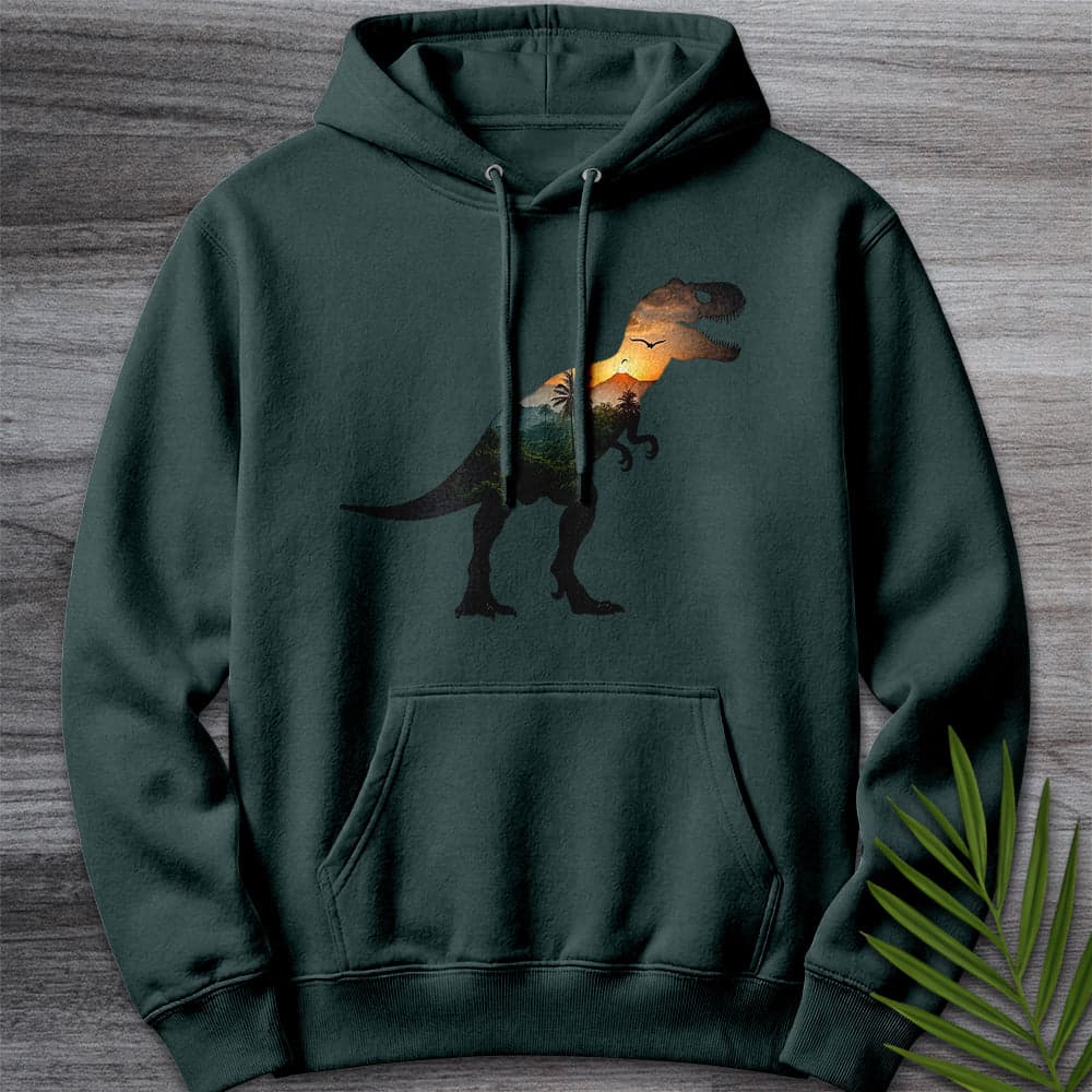 Hoodie S / Sports Green T.rex Environment Silhouette Premium Hoodie