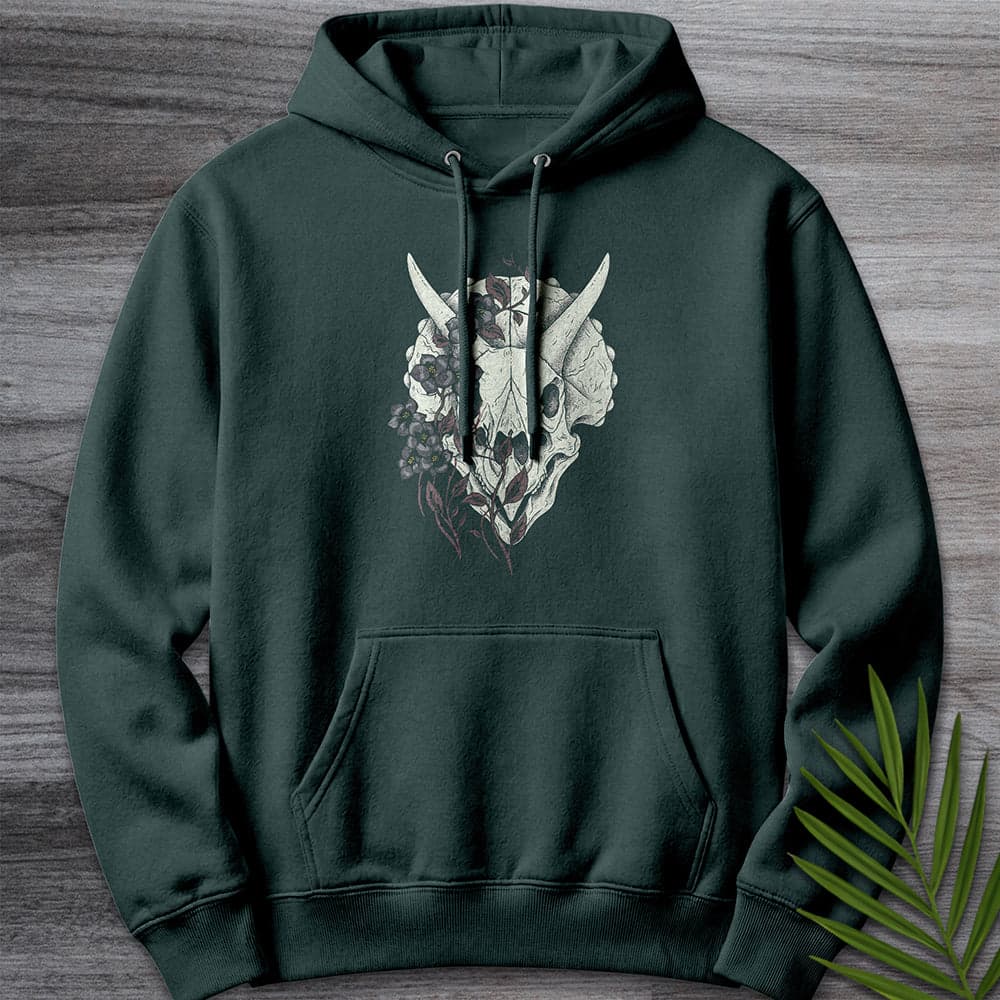 Hoodie S / Sports Green Triceratops Botanical Relic Premium Hoodie