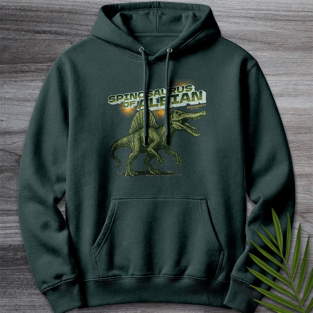 Hoodie S / Sports Green Vintage Spinosaurus of Albian Premium Hoodie