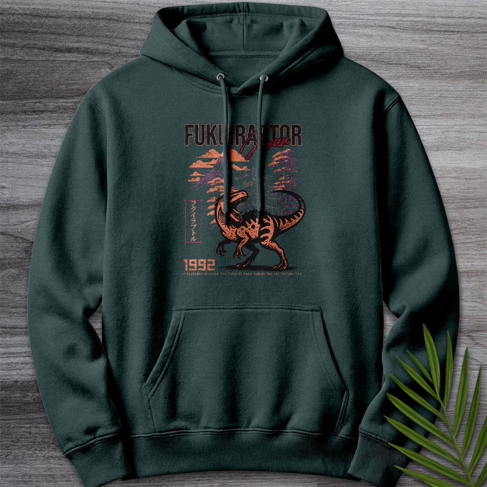 Hoodie S / Sports Green Vintage Thief of Fukui (Fukuiraptor) Premium Hoodie