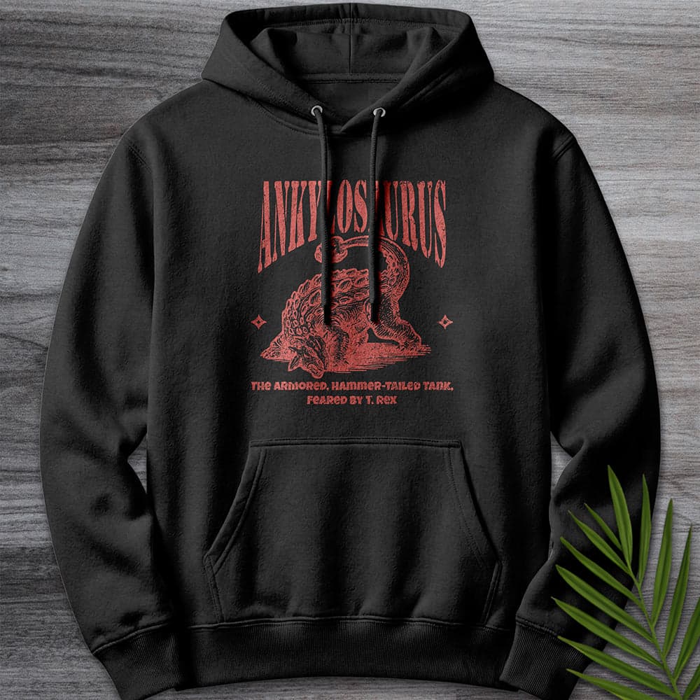 Hoodie XS / Black Ankylosaurus Hammer-Tailed Premium Hoodie