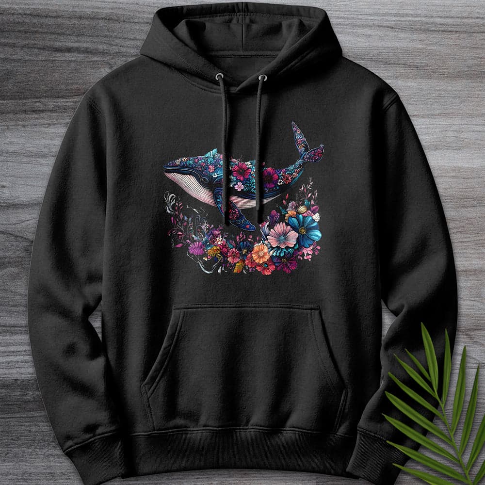 Hoodie XS / Black Blossom Marine Whale Premium Hoodie